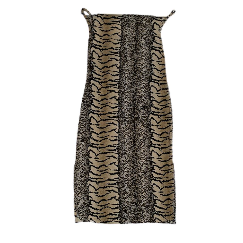 90s All over Animal print Leopard Tiger Print sleeveless Dress